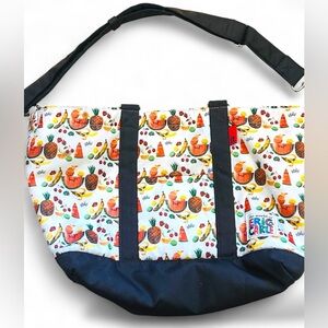 Mammy Roo x World of Eric Carle Diaper Bag – Fruit Print Tote w/ Pouch & Pockets